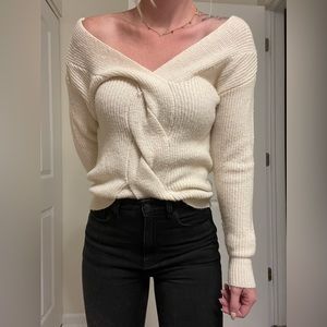 JOA/ ivory textured sweater